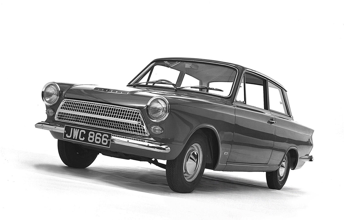 This archival image documents the 1963 Ford Cortina MK 1 front 3/4 view in studio and is preserved in the Ford Heritage Vault as part of Ford Motor Company's historic photographic archive. Free for personal, non-commercial use. Ford Heritage Vault...