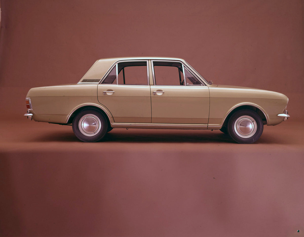 This archival image documents the 1970 Ford Cortina MK II Super 1600 LHD side view in studio and is preserved in the Ford Heritage Vault as part of Ford Motor Company's historic photographic archive. Free for personal, non-commercial use. Ford Her...