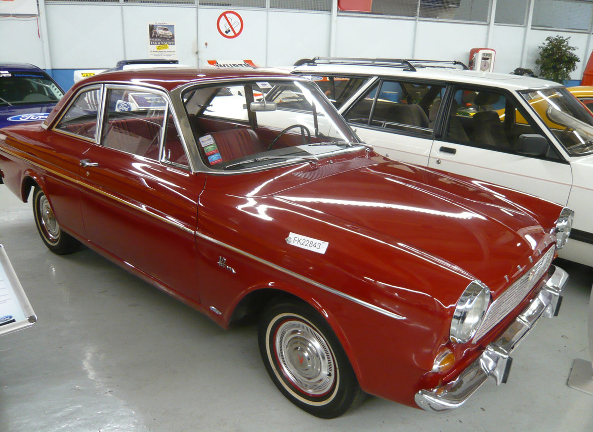 This archival image documents the 1964 Ford Taunus 12M P4 and is preserved in the Ford Heritage Vault as part of Ford Motor Company's historic photographic archive. Free for personal, non-commercial use. Ford Heritage Vault reference AR-2024-9.2.22.