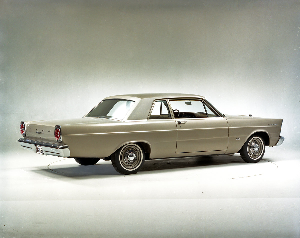 This archival image documents the 1965 Ford Custom two-door sedan and is preserved in the Ford Heritage Vault as part of Ford Motor Company's historic photographic archive. Free for personal, non-commercial use. Ford Heritage Vault reference AR-20...