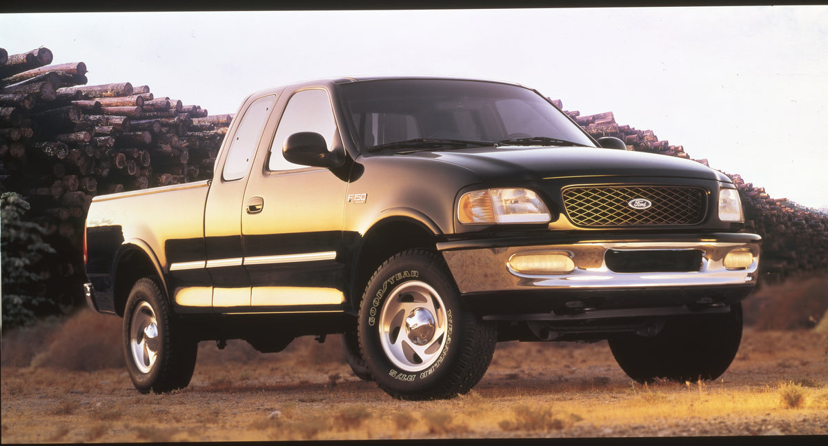 This archival image documents the 1997 Ford F150 supercab and is preserved in the Ford Heritage Vault as part of Ford Motor Company's historic photographic archive. Free for personal, non-commercial use. Ford Heritage Vault reference AR-2008-8.1.4...