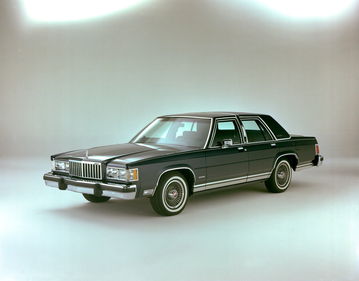 This archival image documents the 1985 Mercury Grand Marquis in studio and is preserved in the Ford Heritage Vault as part of Ford Motor Company's historic photographic archive. Free for personal, non-commercial use. Ford Heritage Vault reference ...