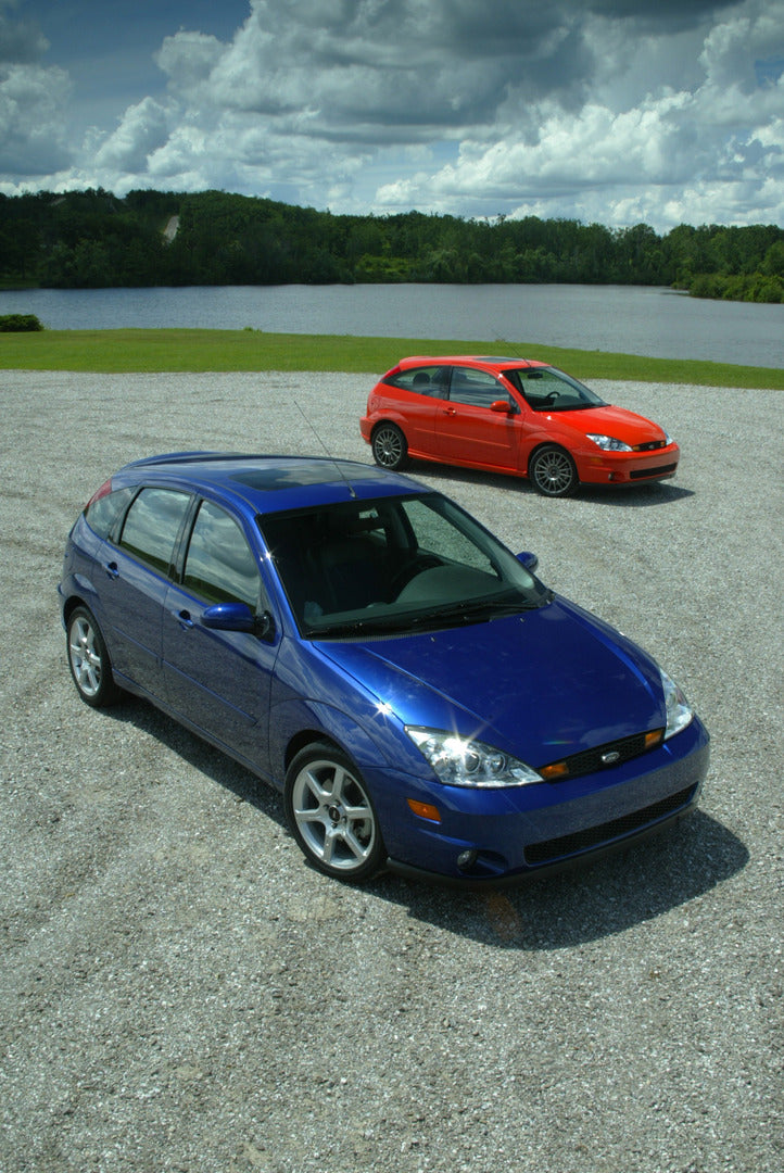 This archival image documents the 2004 Ford SVT Focus scenic and is preserved in the Ford Heritage Vault as part of Ford Motor Company's historic photographic archive. Free for personal, non-commercial use. Ford Heritage Vault reference AR-2008-8....