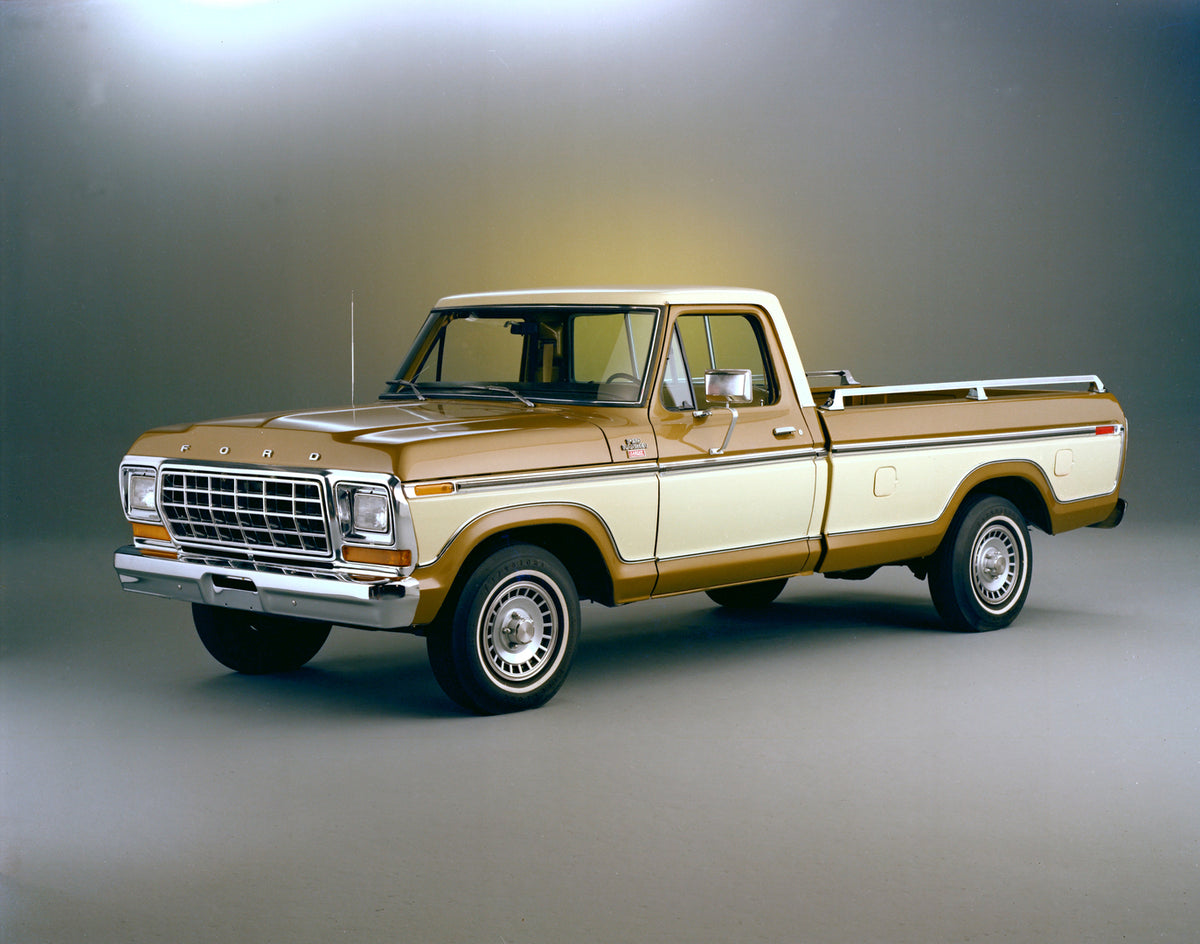This archival image documents the 1979 Ford F-150 Ranger Lariat pickup truck and is preserved in the Ford Heritage Vault as part of Ford Motor Company's historic photographic archive. Free for personal, non-commercial use. Ford Heritage Vault refe...