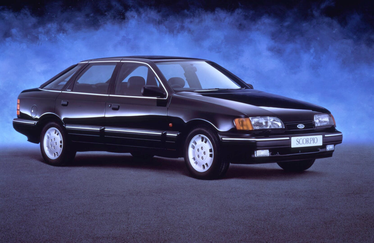 This archival image documents the 1990 Ford Granada Scorpio Mark III in studio and is preserved in the Ford Heritage Vault as part of Ford Motor Company's historic photographic archive. Free for personal, non-commercial use. Ford Heritage Vault re...