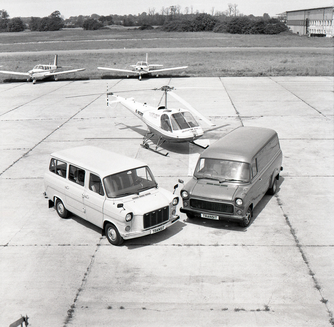 This archival image documents the 1976 One Millionth Ford Transit at Southend on Sea airfield and is preserved in the Ford Heritage Vault as part of Ford Motor Company's historic photographic archive. Free for personal, non-commercial use. Ford He...