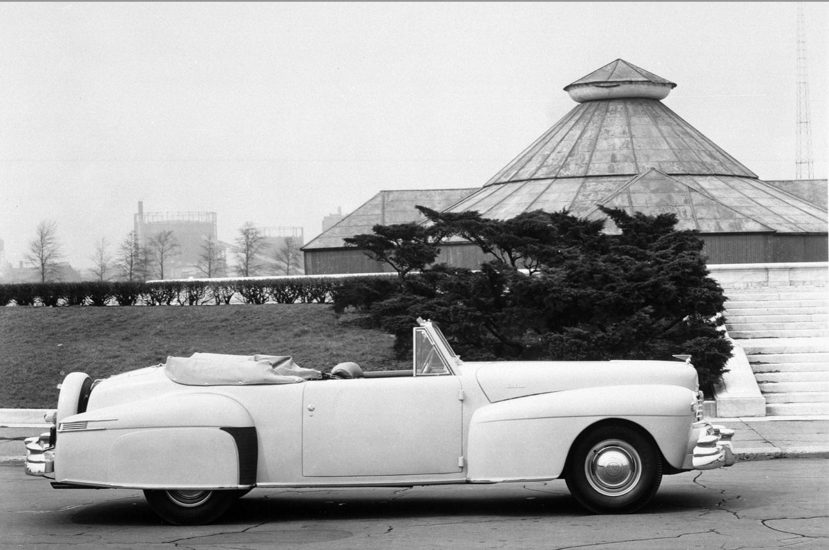 This archival image documents the 1946 Lincoln Continental Cabriolet and is preserved in the Ford Heritage Vault as part of Ford Motor Company's historic photographic archive. Free for personal, non-commercial use. Ford Heritage Vault reference AR...