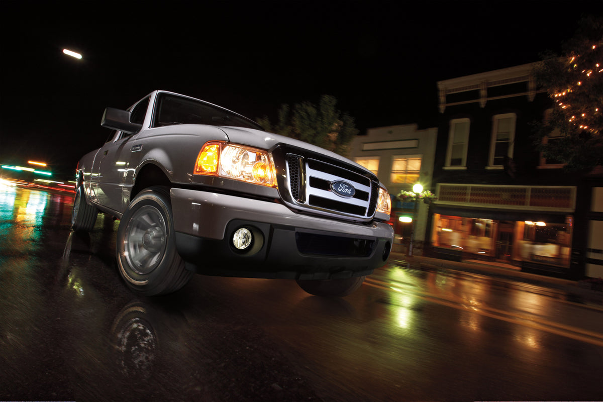 This archival image documents the 2011 Ford Ranger action shot on street at night MS928854 and is preserved in the Ford Heritage Vault as part of Ford Motor Company's historic photographic archive. Free for personal, non-commercial use. Ford Herit...