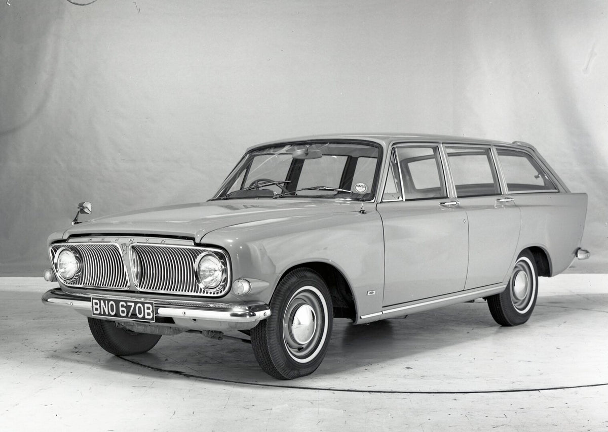 This archival image documents the 1964 Ford Zephyr 6 Mark III Estate Car in studio and is preserved in the Ford Heritage Vault as part of Ford Motor Company's historic photographic archive. Free for personal, non-commercial use. Ford Heritage Vaul...