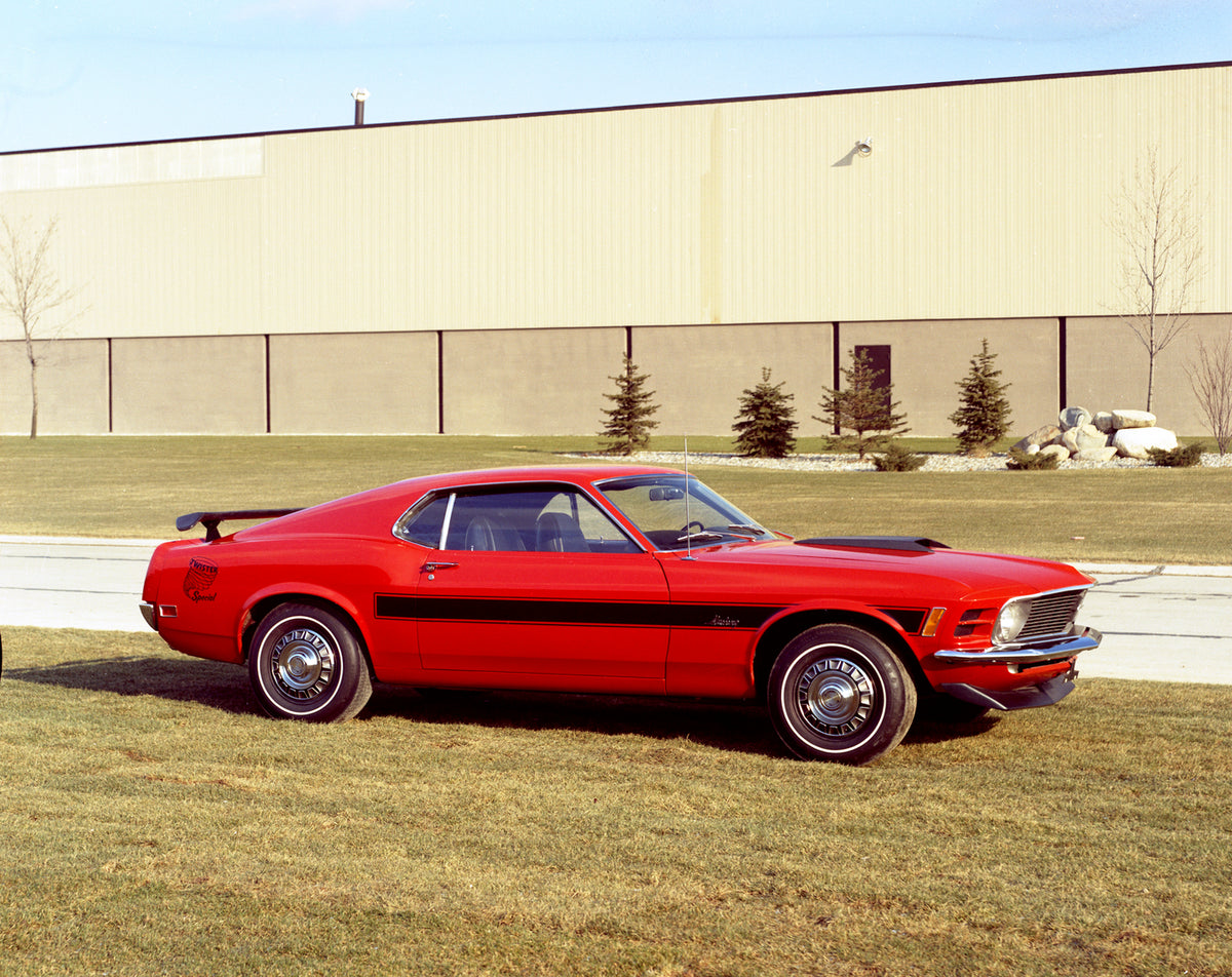 This archival image documents the 1970 Ford Mustang Twister Special and is preserved in the Ford Heritage Vault as part of Ford Motor Company's historic photographic archive. Free for personal, non-commercial use. Ford Heritage Vault reference AR-...