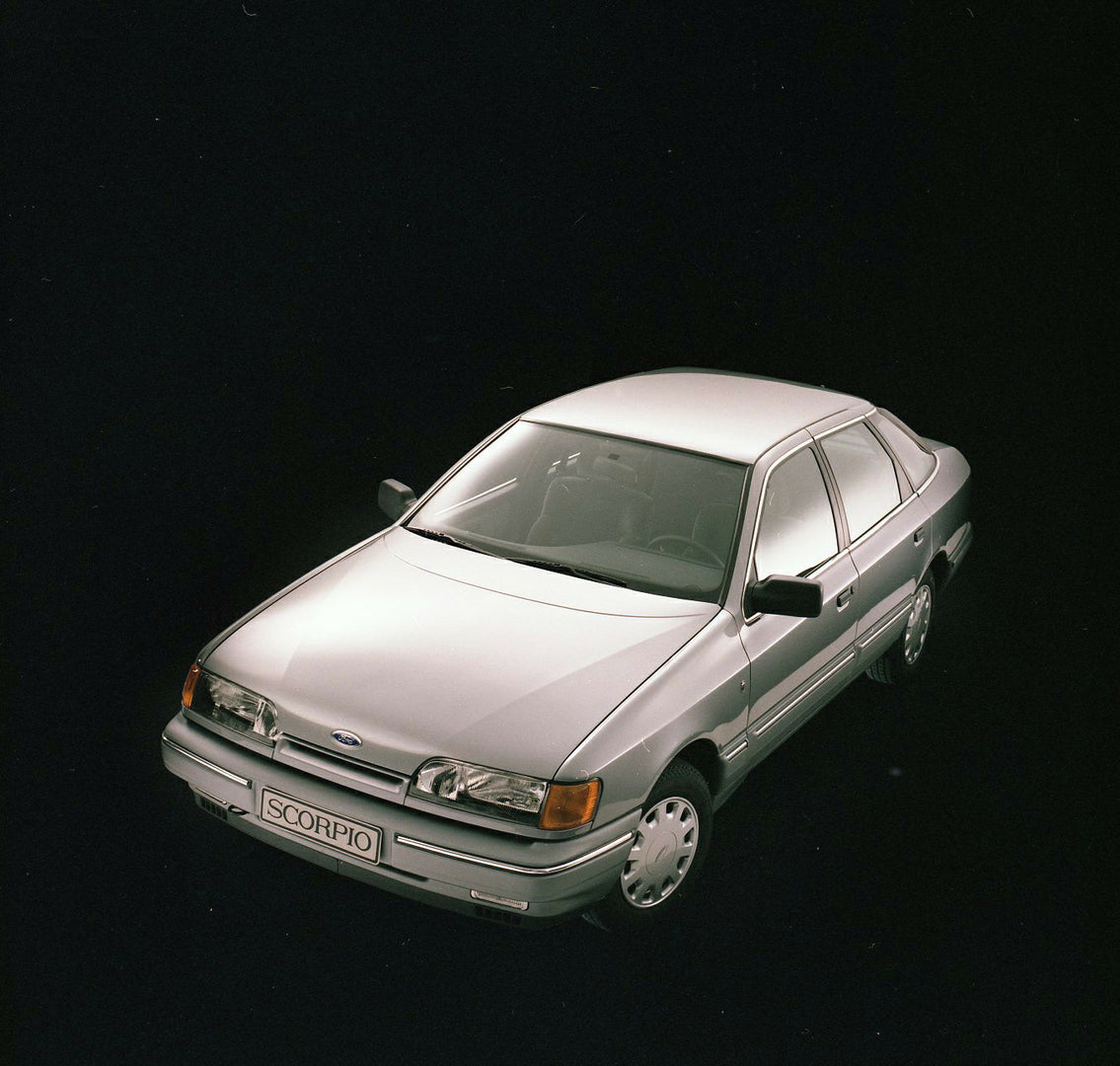 This archival image documents the 1985 Ford Scorpio Mark I in studio and is preserved in the Ford Heritage Vault as part of Ford Motor Company's historic photographic archive. Free for personal, non-commercial use. Ford Heritage Vault reference AR...