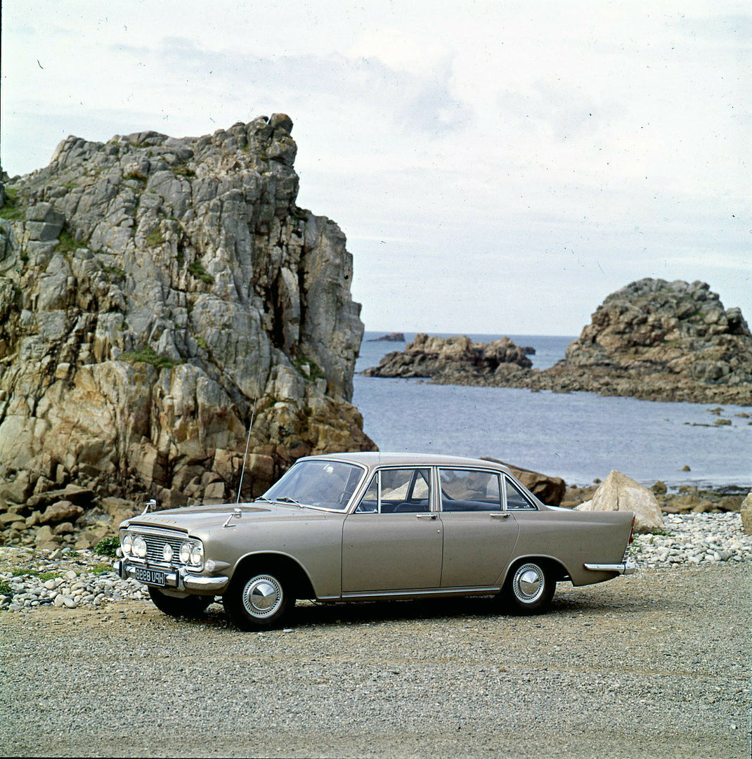 This archival image documents the 1970 Ford Taunus on scenic rocky beach in Italy and is preserved in the Ford Heritage Vault as part of Ford Motor Company's historic photographic archive. Free for personal, non-commercial use. Ford Heritage Vault...
