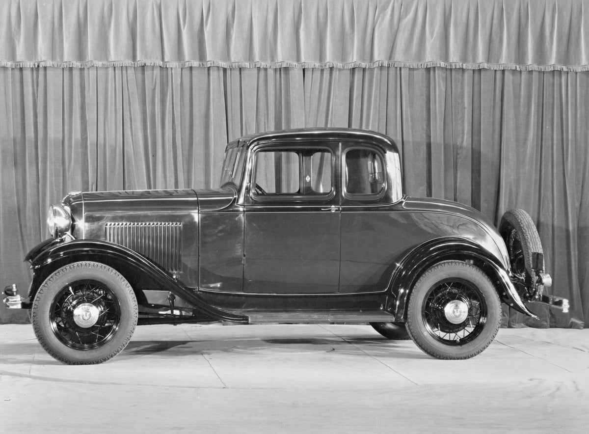 This archival image documents the 1932 Ford Standard Five Window Coupe and is preserved in the Ford Heritage Vault as part of Ford Motor Company's historic photographic archive. Free for personal, non-commercial use. Ford Heritage Vault reference ...