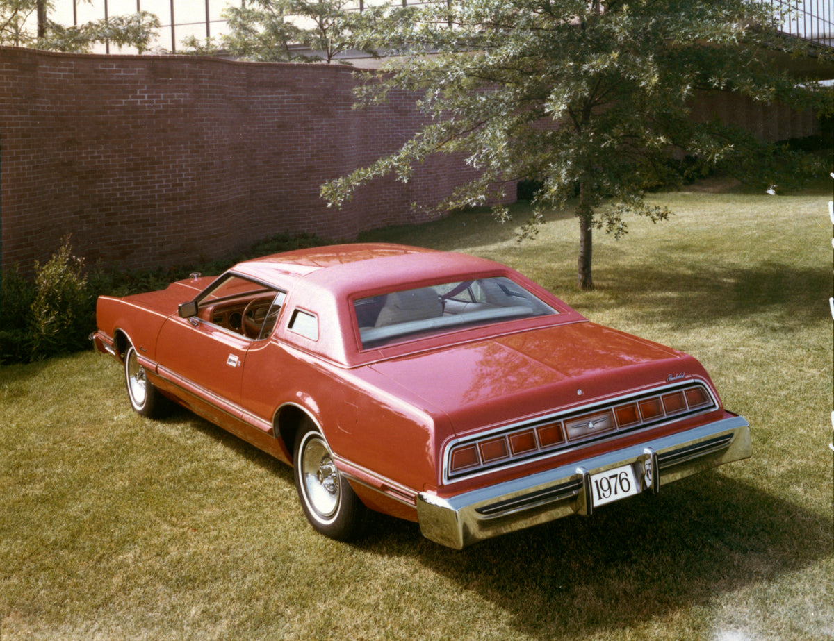This archival image documents the 1976 Ford Thunderbird scenic and is preserved in the Ford Heritage Vault as part of Ford Motor Company's historic photographic archive. Free for personal, non-commercial use. Ford Heritage Vault reference AR-2008-...