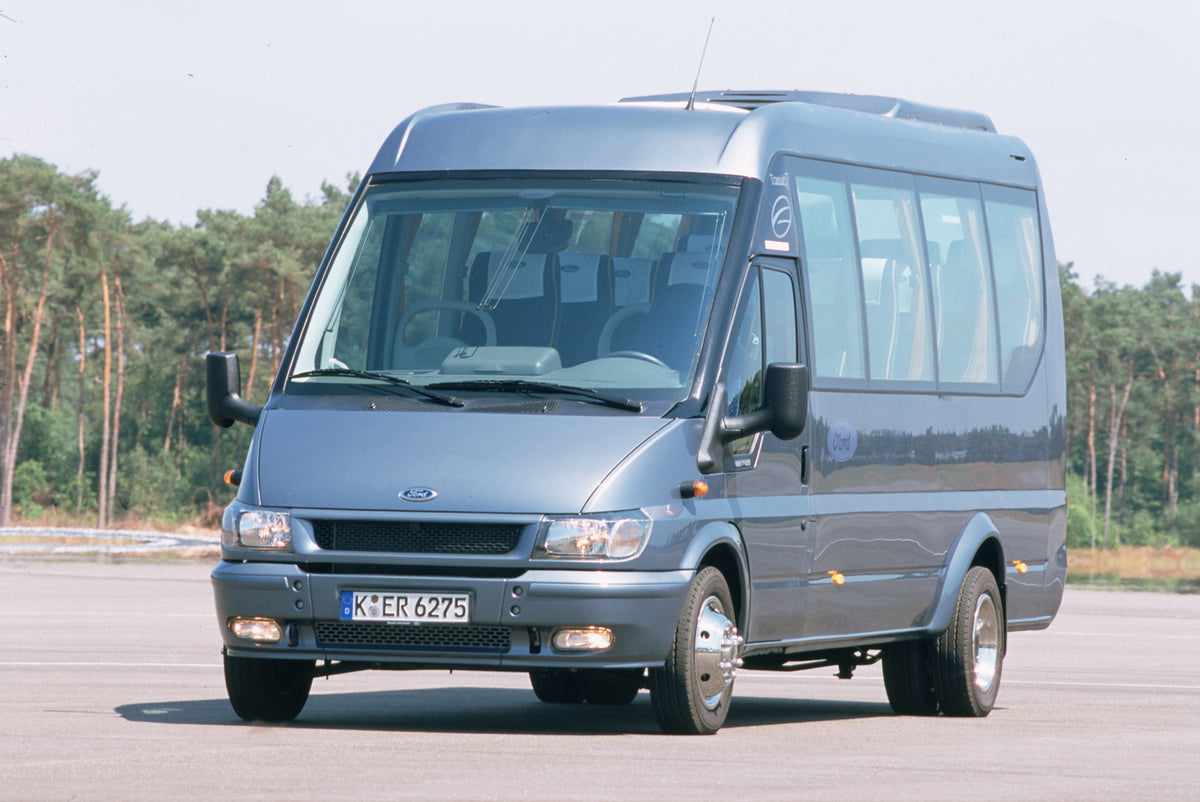 This archival image documents the 2003 Ford Transit Bonito Mark IV 17 Seat Bus Conversion in scenic parking lot and is preserved in the Ford Heritage Vault as part of Ford Motor Company's historic photographic archive. Free for personal, non-comme...