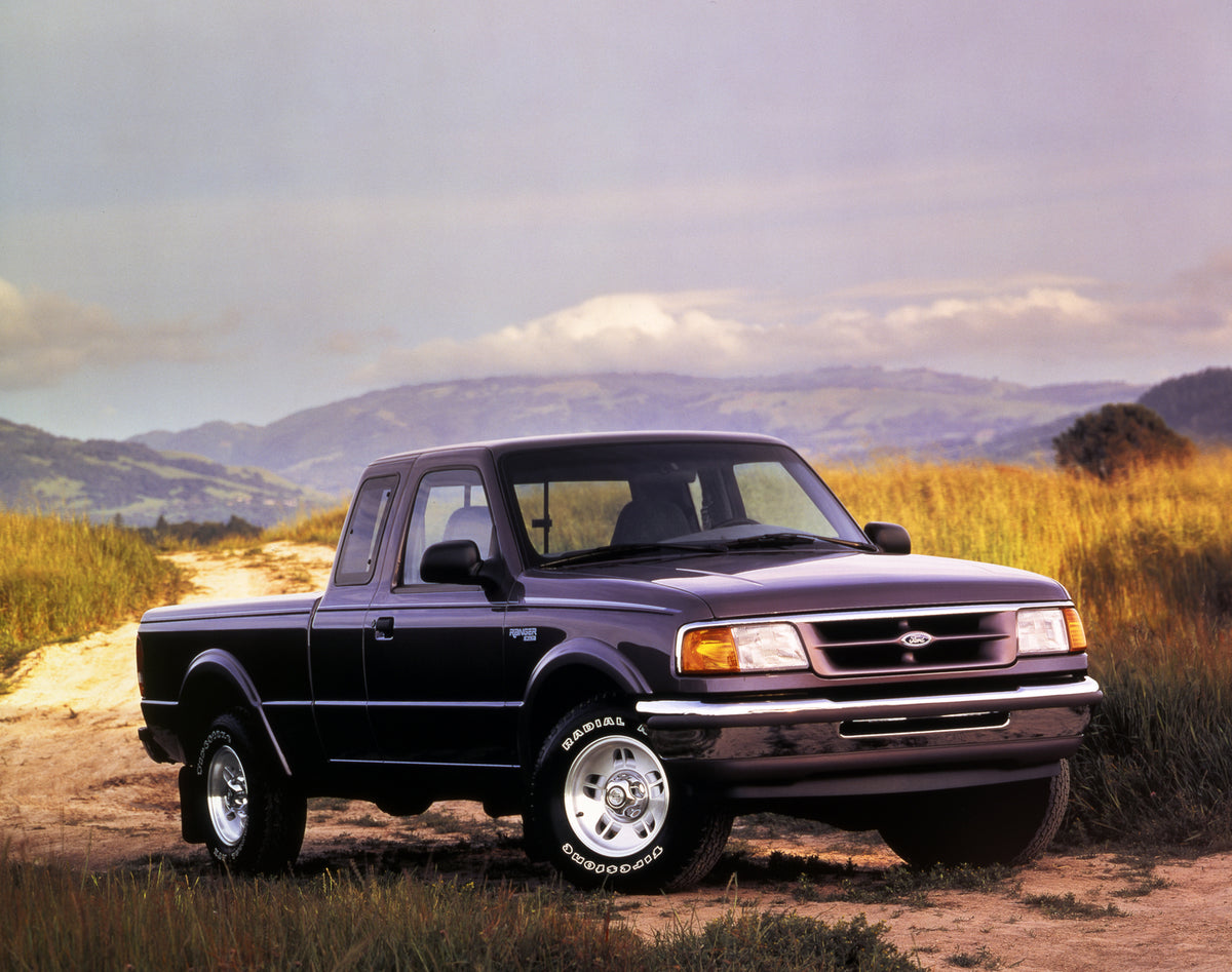 This archival image documents the 1996 Ford Ranger XLT supercab and is preserved in the Ford Heritage Vault as part of Ford Motor Company's historic photographic archive. Free for personal, non-commercial use. Ford Heritage Vault reference AR-2008...
