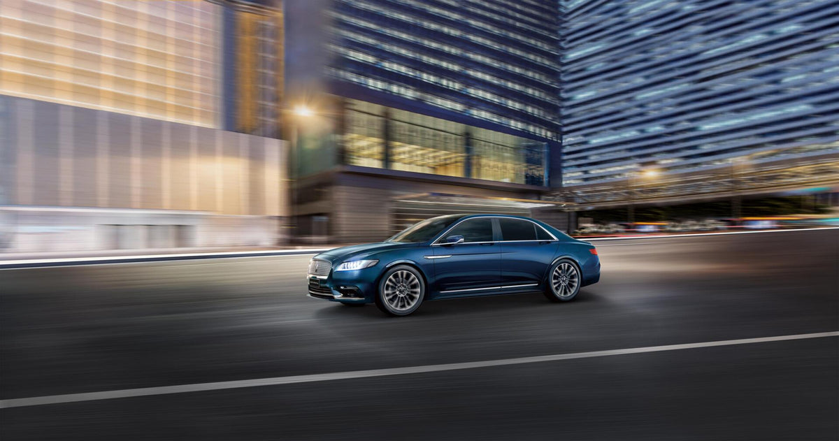 This archival image documents the 2018 Lincoln Continental action shot on city street and is preserved in the Ford Heritage Vault as part of Ford Motor Company's historic photographic archive. Free for personal, non-commercial use. Ford Heritage V...