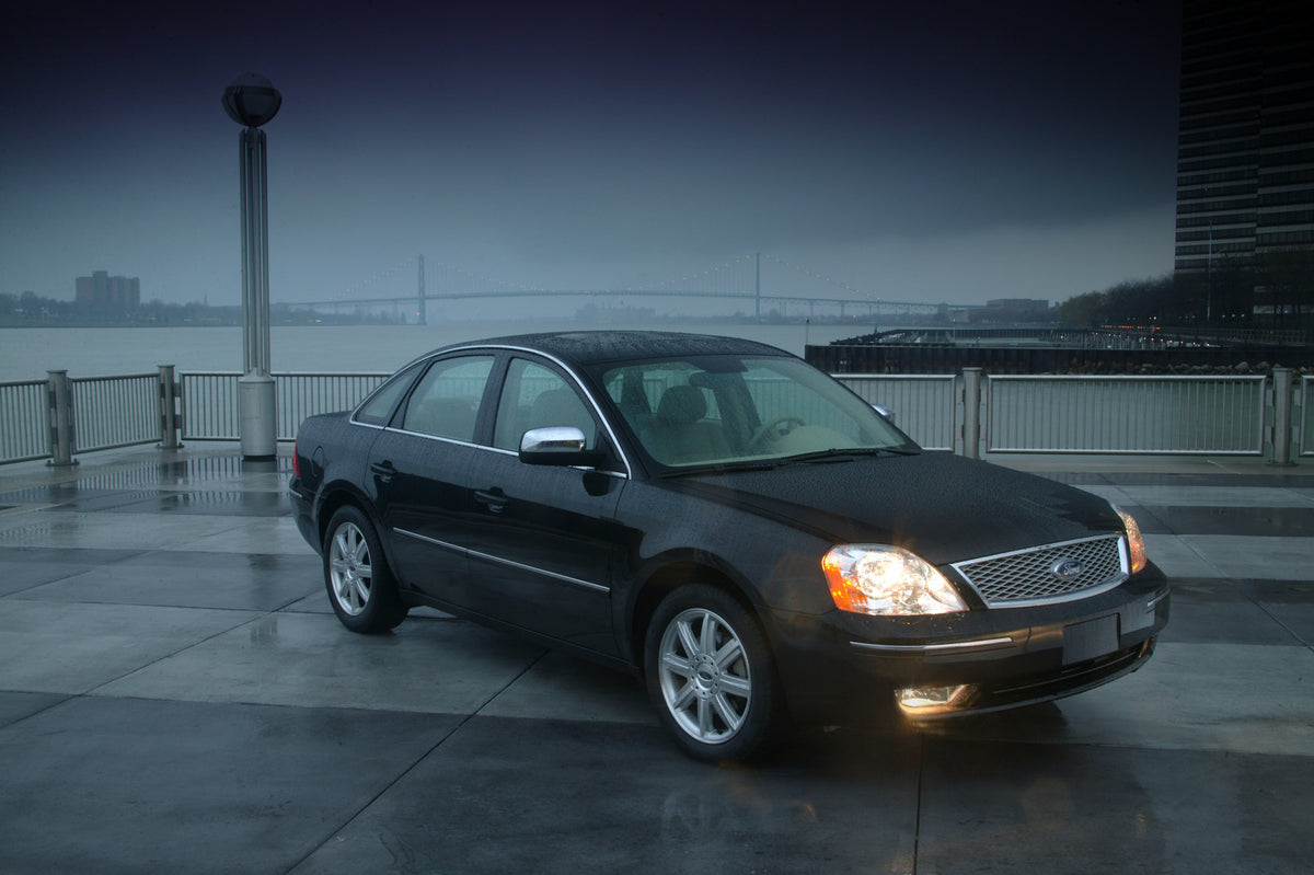 This archival image documents the 2005 Ford Five Hundred with skyline and is preserved in the Ford Heritage Vault as part of Ford Motor Company's historic photographic archive. Free for personal, non-commercial use. Ford Heritage Vault reference A...