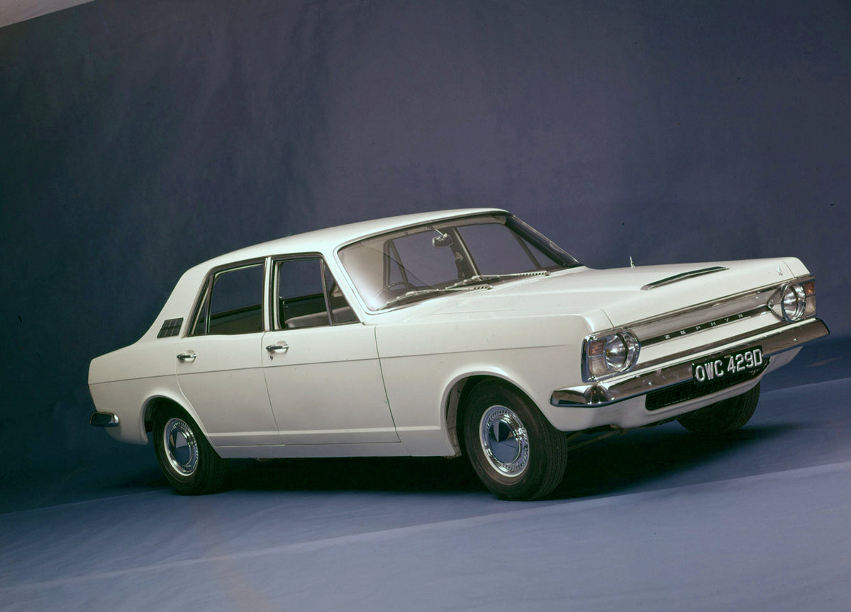 This archival image documents the 1966 Ford Zephyr Mark IV in studio and is preserved in the Ford Heritage Vault as part of Ford Motor Company's historic photographic archive. Free for personal, non-commercial use. Ford Heritage Vault reference AR...
