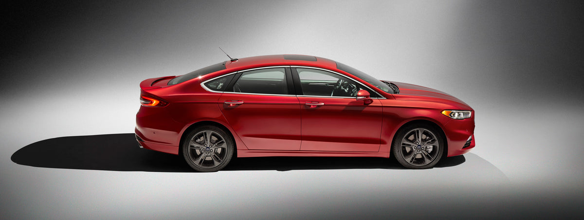 This archival image documents the 2017 Ford Fusion Sport studio shot and is preserved in the Ford Heritage Vault as part of Ford Motor Company's historic photographic archive. Free for personal, non-commercial use. Ford Heritage Vault reference AR...