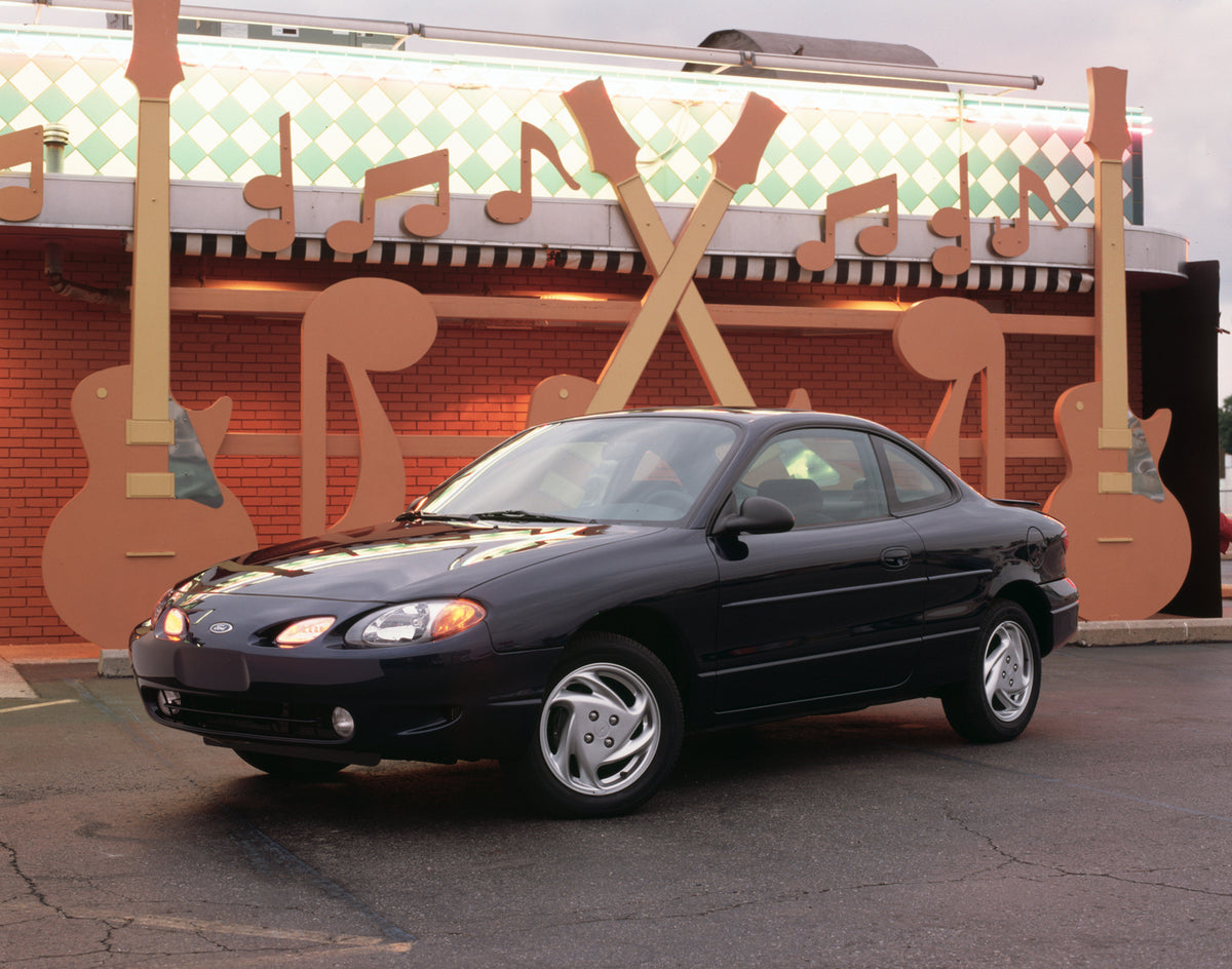 This archival image documents the 2002 Ford Escort ZX2 and is preserved in the Ford Heritage Vault as part of Ford Motor Company's historic photographic archive. Free for personal, non-commercial use. Ford Heritage Vault reference AR-2008-8.1.2.7313.