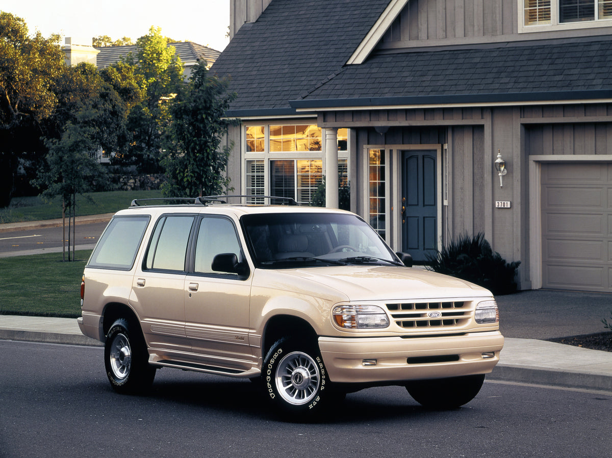 This archival image documents the 1996 Ford Explorer Limited and is preserved in the Ford Heritage Vault as part of Ford Motor Company's historic photographic archive. Free for personal, non-commercial use. Ford Heritage Vault reference AR-2008-8....