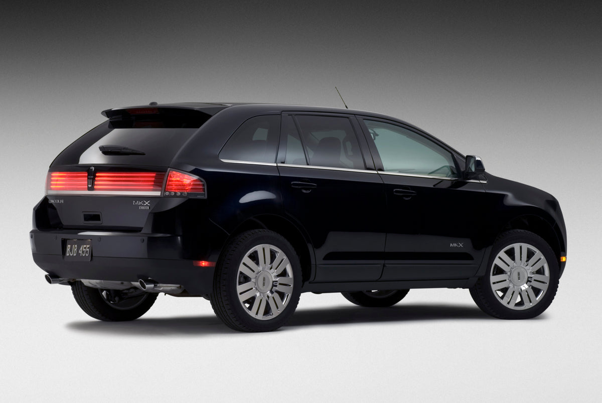 This archival image documents the 2008 Lincoln MKX rear view in studio MS7803 and is preserved in the Ford Heritage Vault as part of Ford Motor Company's historic photographic archive. Free for personal, non-commercial use. Ford Heritage Vault ref...