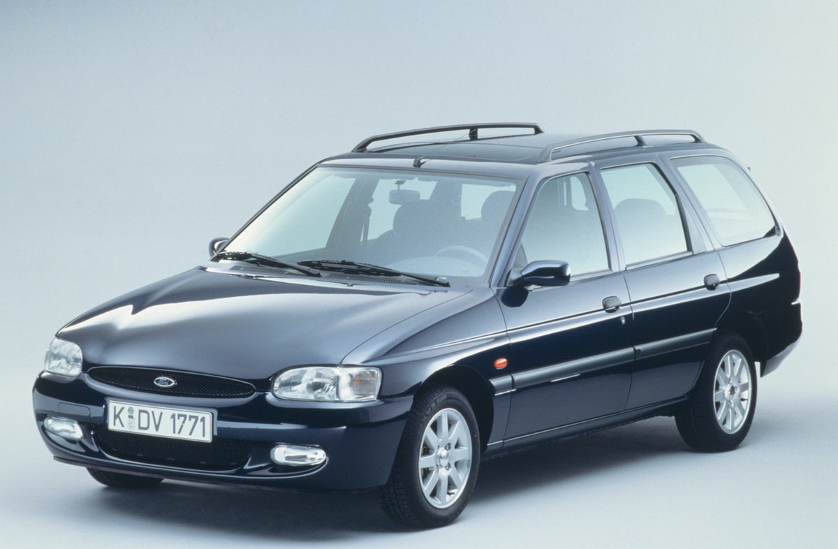 This archival image documents the 1997 Ford Escort Mark VI Turnier in studio and is preserved in the Ford Heritage Vault as part of Ford Motor Company's historic photographic archive. Free for personal, non-commercial use. Ford Heritage Vault refe...
