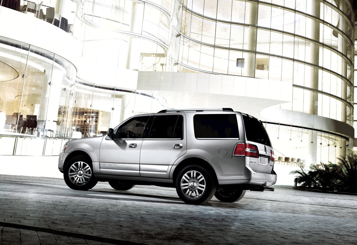 This archival image documents the 2013 Lincoln Navigator rear view with building MS6865 and is preserved in the Ford Heritage Vault as part of Ford Motor Company's historic photographic archive. Free for personal, non-commercial use. Ford Heritage...