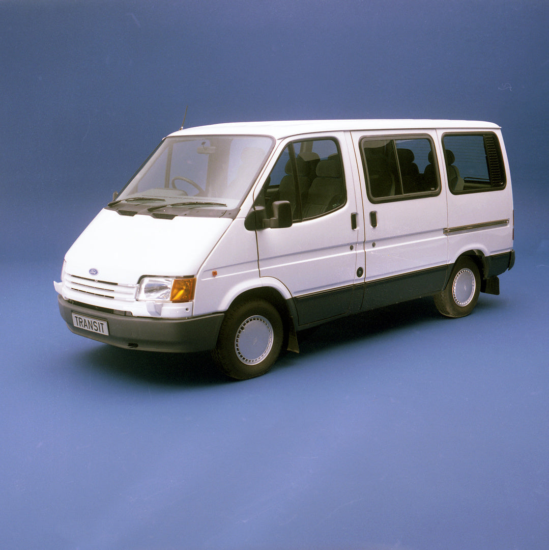 This archival image documents the 1989 Ford Transit Mark III 8 Seater Mini in studio and is preserved in the Ford Heritage Vault as part of Ford Motor Company's historic photographic archive. Free for personal, non-commercial use. Ford Heritage Va...