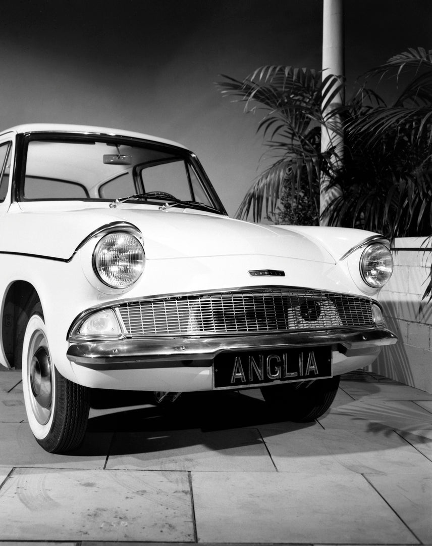 This archival image documents the 1959 Ford Anglia 105E prototype at Merton Park Studios and is preserved in the Ford Heritage Vault as part of Ford Motor Company's historic photographic archive. Free for personal, non-commercial use. Ford Heritag...