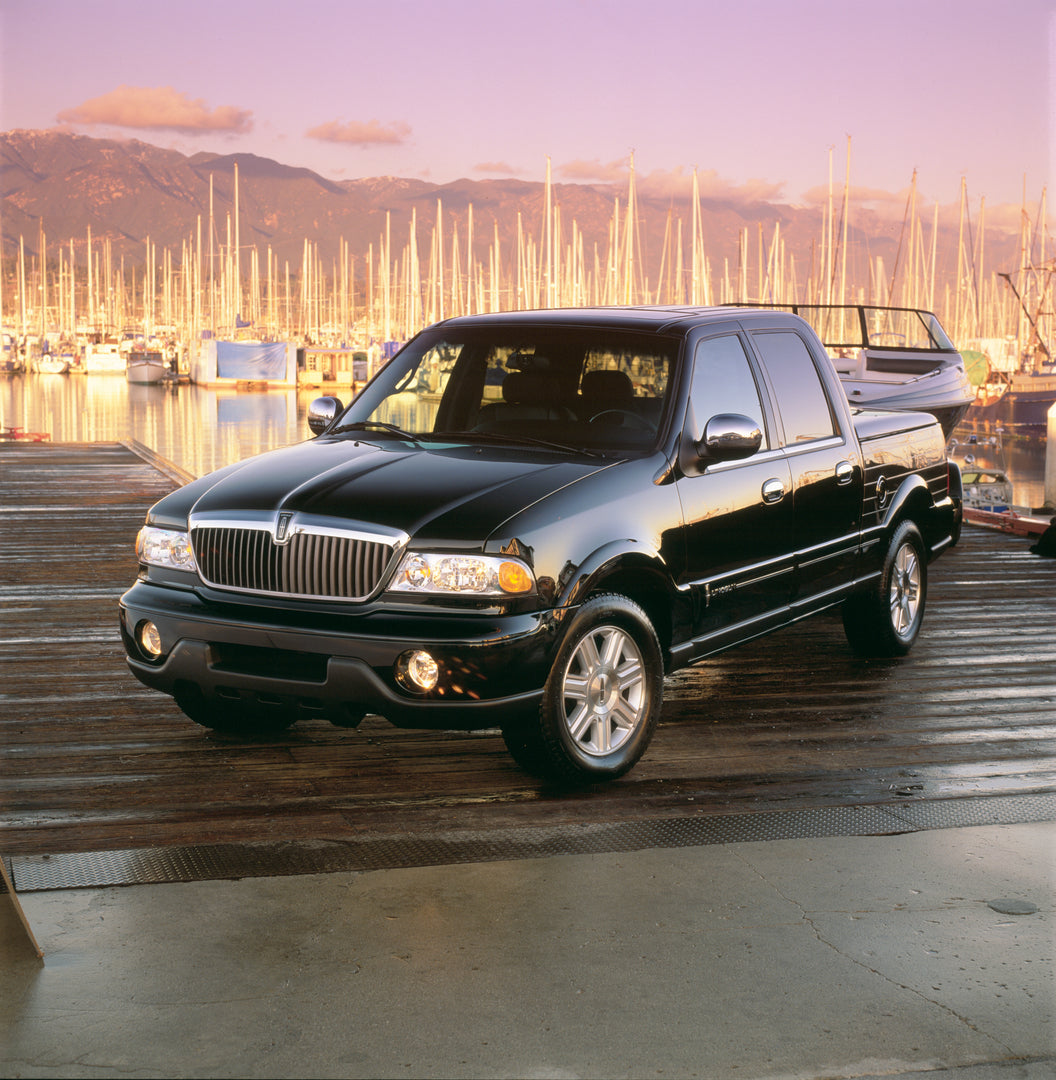 This archival image documents the 2002 Lincoln Blackwood and is preserved in the Ford Heritage Vault as part of Ford Motor Company's historic photographic archive. Free for personal, non-commercial use. Ford Heritage Vault reference AR-2008-8.1.1....