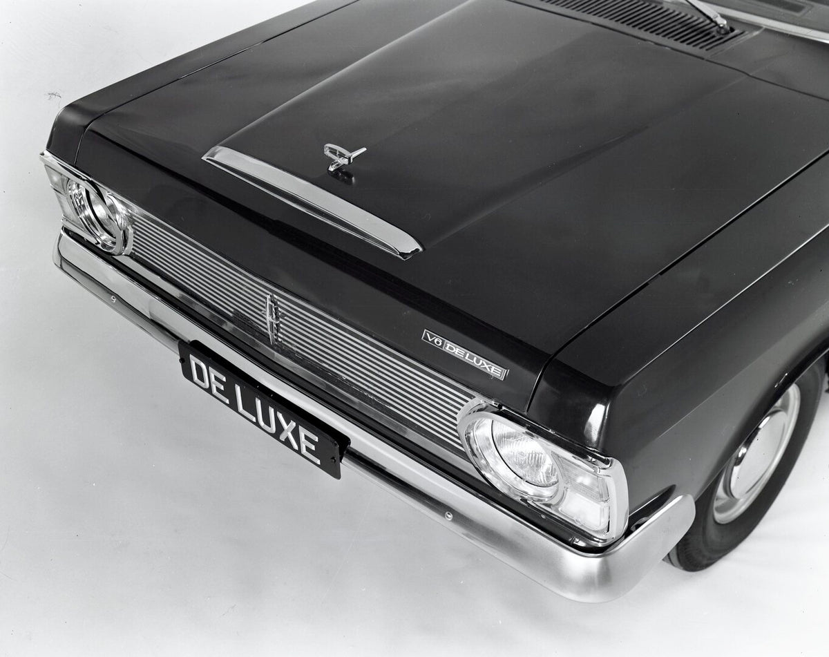 This archival image documents the 1967 Ford Zephyr Mark IV V6 Deluxe front closeup in studio and is preserved in the Ford Heritage Vault as part of Ford Motor Company's historic photographic archive. Free for personal, non-commercial use. Ford Her...