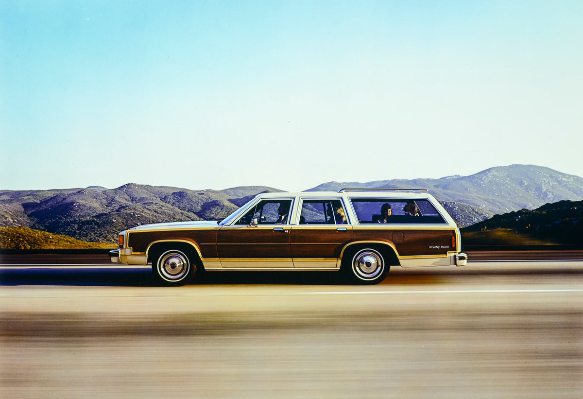 This archival image documents the 1985 Ford LTD Country Squire and is preserved in the Ford Heritage Vault as part of Ford Motor Company's historic photographic archive. Free for personal, non-commercial use. Ford Heritage Vault reference AR-2001-...