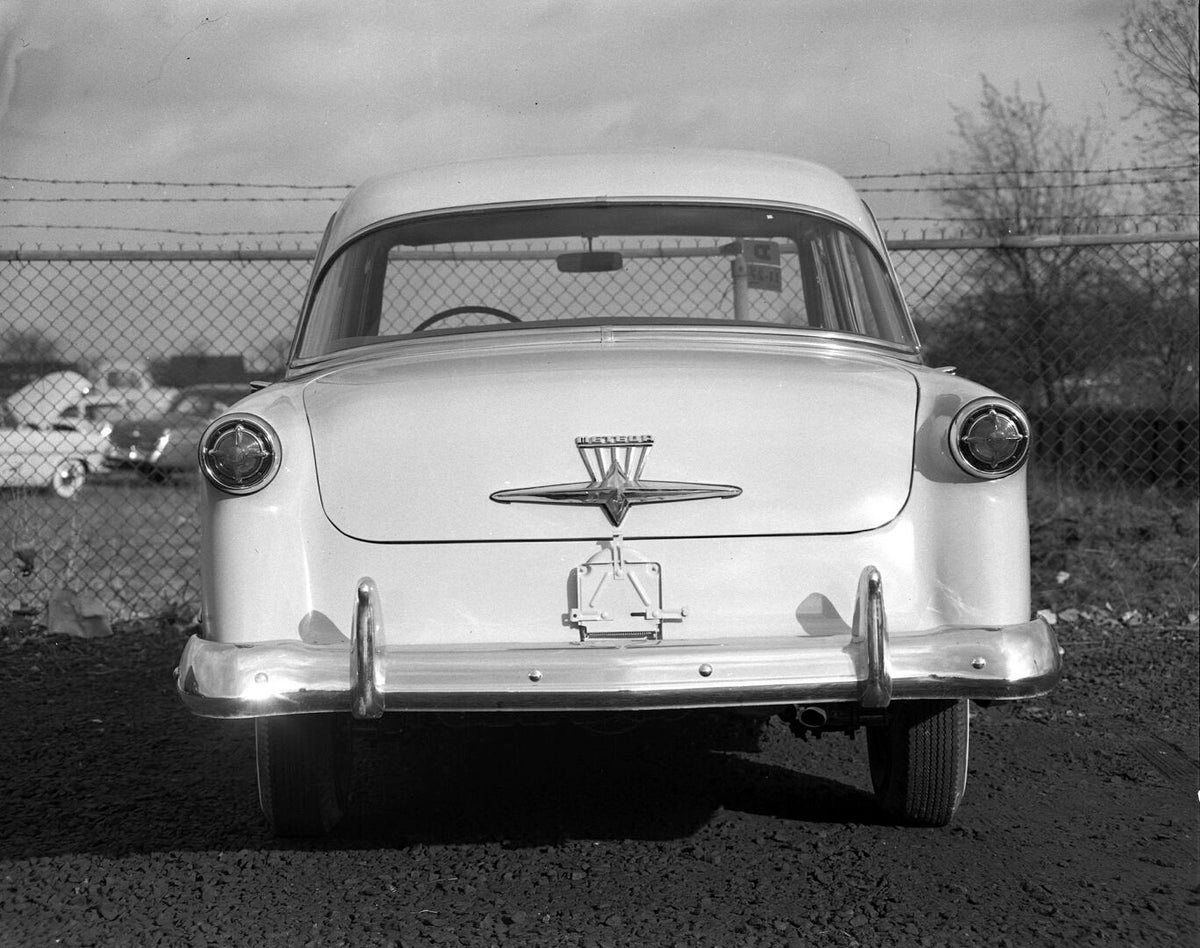 This archival image documents the 1953 Meteor Crestline Victoria Coupe closeup rear view AR-2007-5 and is preserved in the Ford Heritage Vault as part of Ford Motor Company's historic photographic archive. Free for personal, non-commercial use. Fo...