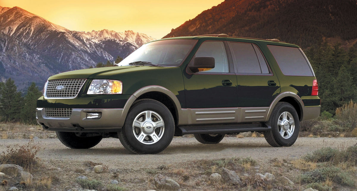 This archival image documents the 2003 Ford Expedition in scenic mountains MS0891 and is preserved in the Ford Heritage Vault as part of Ford Motor Company's historic photographic archive. Free for personal, non-commercial use. Ford Heritage Vault...