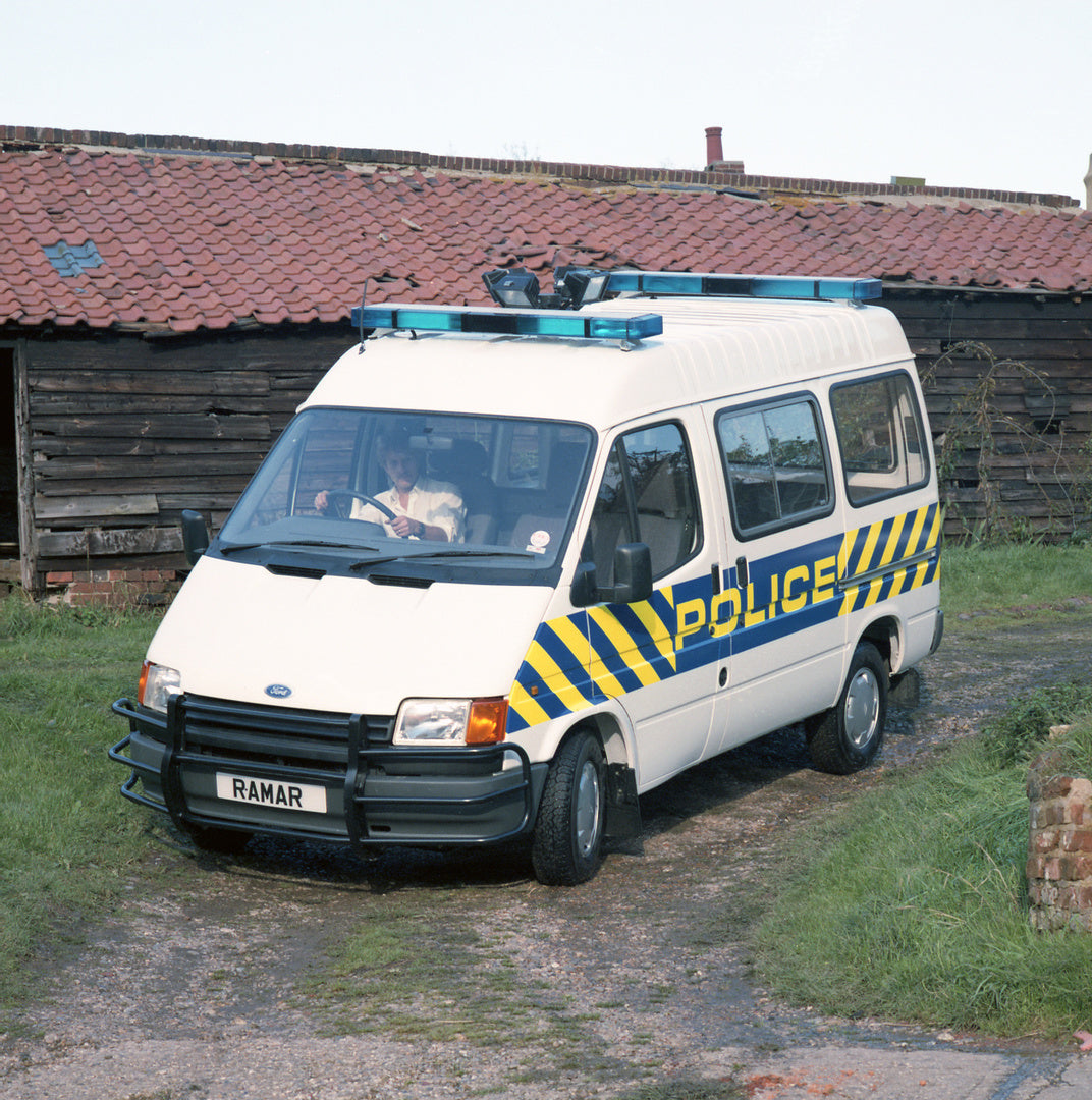 This archival image documents the 1987 Ford Transit Mark III Special Build Police Van and is preserved in the Ford Heritage Vault as part of Ford Motor Company's historic photographic archive. Free for personal, non-commercial use. Ford Heritage V...