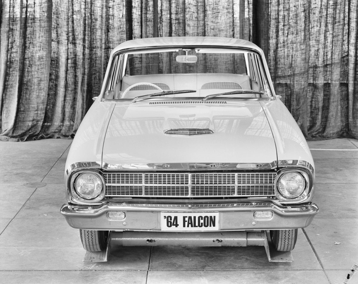 This archival image documents the 1964 Ford XM Falcon Front End View FAP-2011-3 and is preserved in the Ford Heritage Vault as part of Ford Motor Company's historic photographic archive. Free for personal, non-commercial use. Ford Heritage Vault r...
