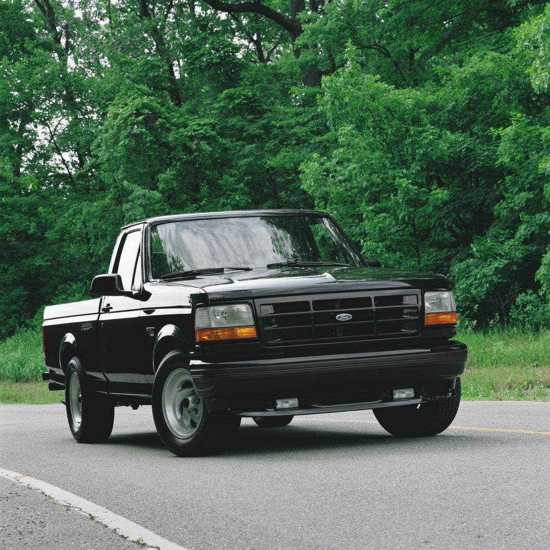This archival image documents the 1993 Ford F-150 Lightning pickup truck and is preserved in the Ford Heritage Vault as part of Ford Motor Company's historic photographic archive. Free for personal, non-commercial use. Ford Heritage Vault referenc...