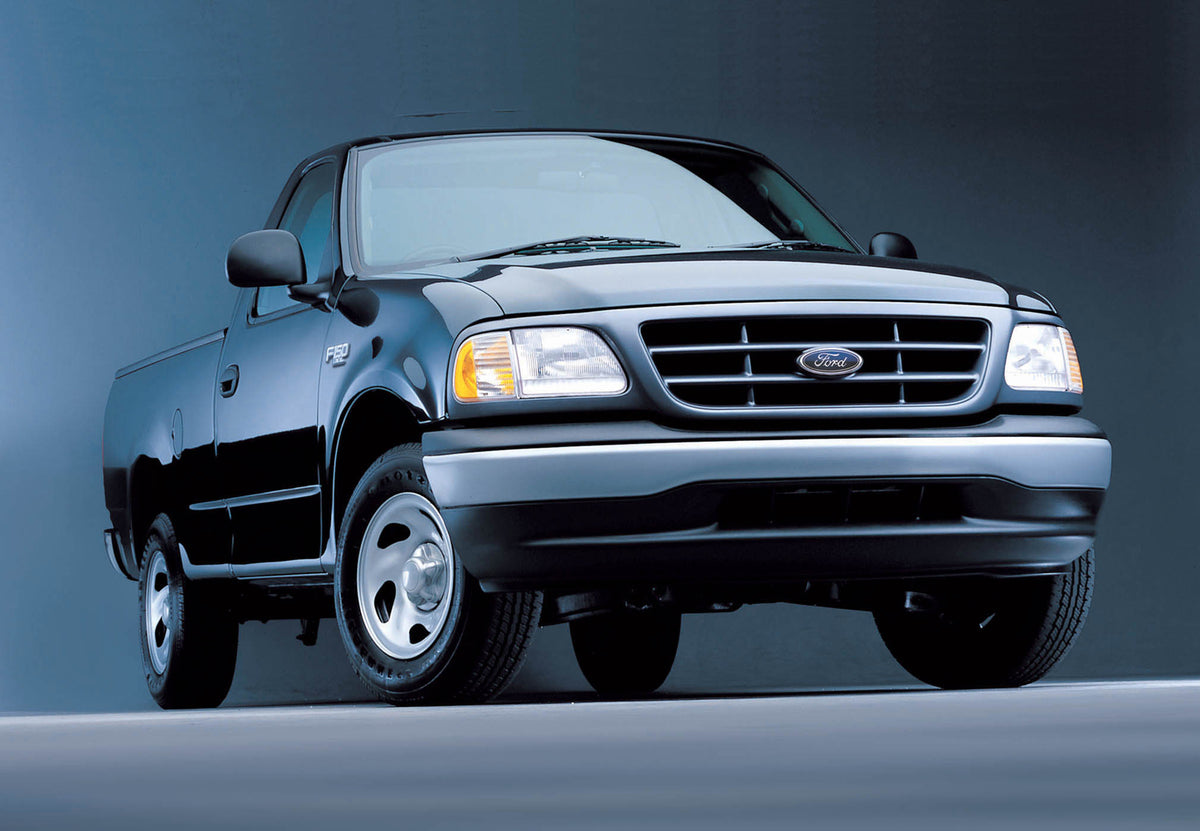 This archival image documents the 2002 Ford F-150 in studio MS09 and is preserved in the Ford Heritage Vault as part of Ford Motor Company's historic photographic archive. Free for personal, non-commercial use. Ford Heritage Vault reference AR-200...