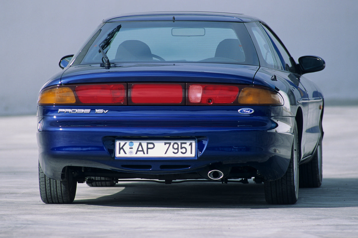This archival image documents the 1994 Ford Probe 16V rear view closeup and is preserved in the Ford Heritage Vault as part of Ford Motor Company's historic photographic archive. Free for personal, non-commercial use. Ford Heritage Vault reference...