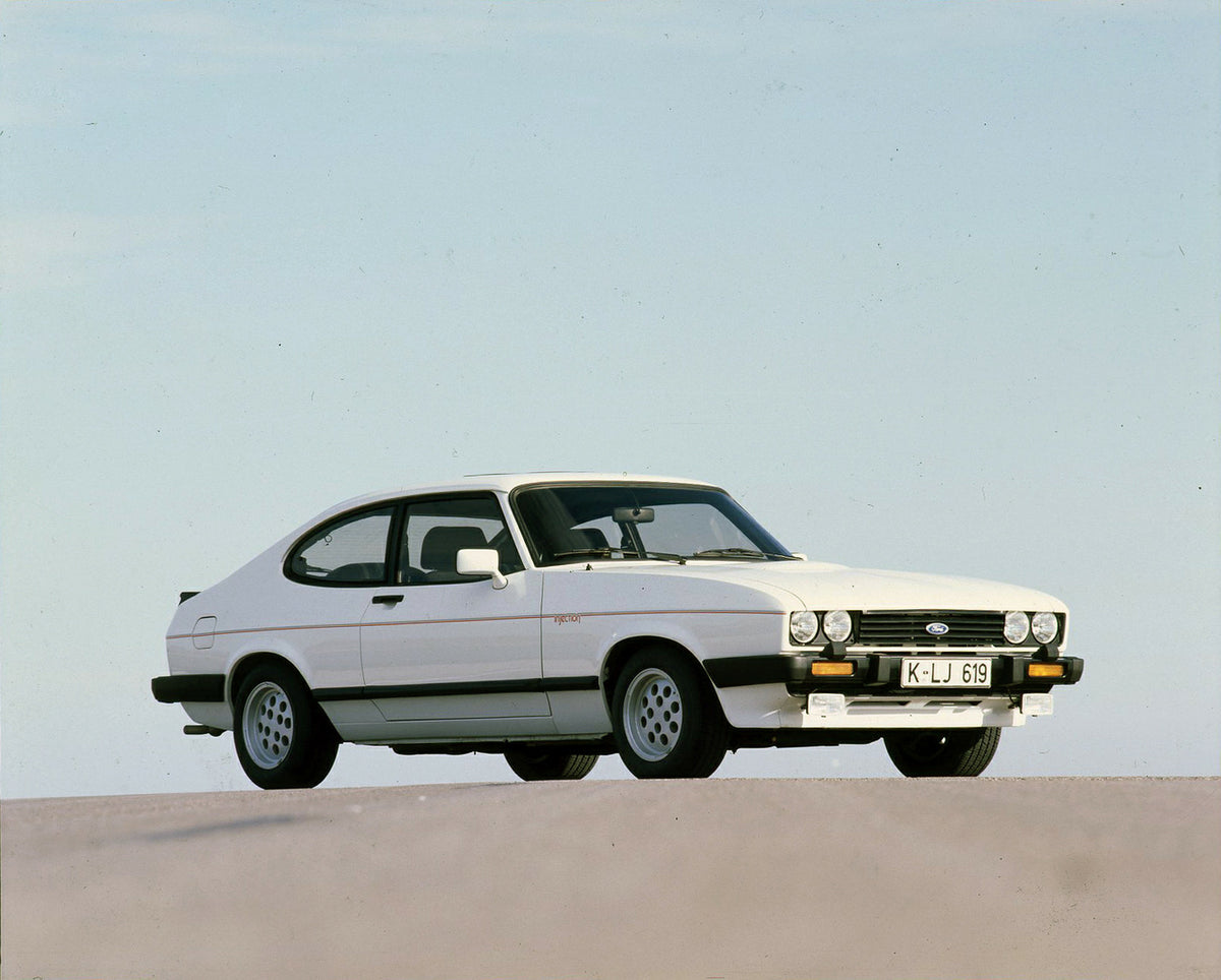 This archival image documents the 1981 Ford Capri Mark III LHD 2.8 Injection on road and is preserved in the Ford Heritage Vault as part of Ford Motor Company's historic photographic archive. Free for personal, non-commercial use. Ford Heritage Va...