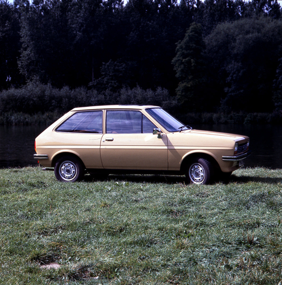 This archival image documents the 1978 Ford Fiesta Mark I L side view near scenic river with trees and is preserved in the Ford Heritage Vault as part of Ford Motor Company's historic photographic archive. Free for personal, non-commercial use. Fo...