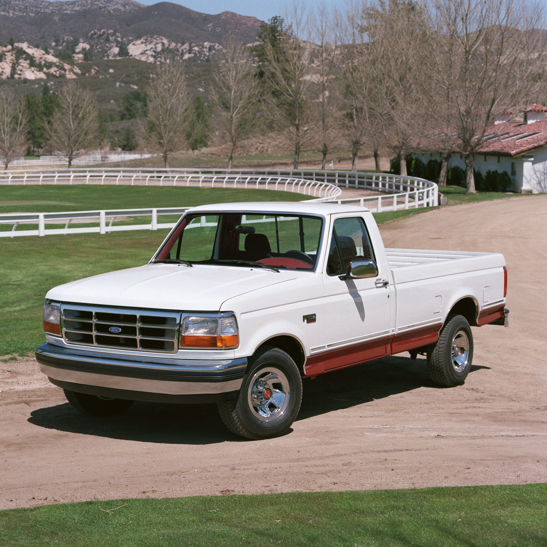 This archival image documents the 1992 Ford F-150 pickup truck and is preserved in the Ford Heritage Vault as part of Ford Motor Company's historic photographic archive. Free for personal, non-commercial use. Ford Heritage Vault reference AR-2008-...