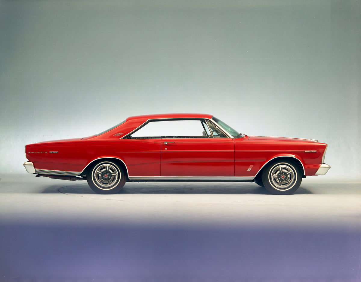 This archival image documents the 1966 Ford Galaxie 500 7-Litre two-door hardtop and is preserved in the Ford Heritage Vault as part of Ford Motor Company's historic photographic archive. Free for personal, non-commercial use. Ford Heritage Vault ...