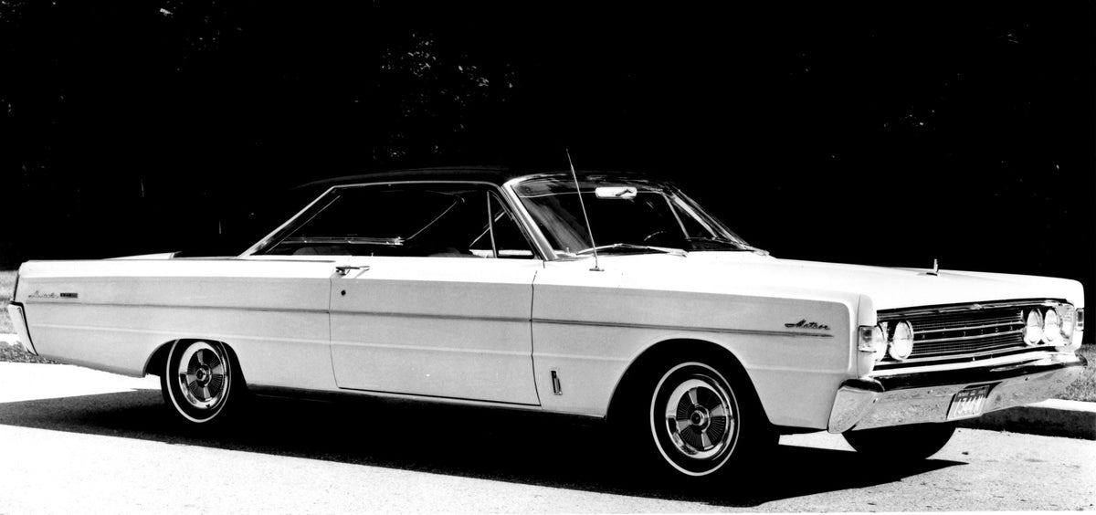 This archival image documents the 1966 Meteor S-33 closeup on street AR-2007-5 and is preserved in the Ford Heritage Vault as part of Ford Motor Company's historic photographic archive. Free for personal, non-commercial use. Ford Heritage Vault re...