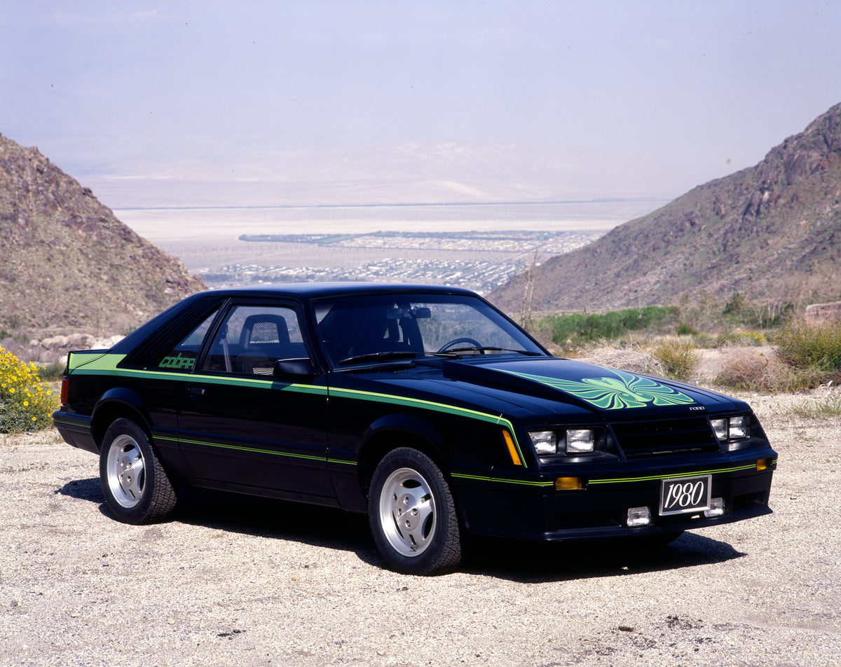 This archival image documents the 1980 Ford Mustang Cobra and is preserved in the Ford Heritage Vault as part of Ford Motor Company's historic photographic archive. Free for personal, non-commercial use. Ford Heritage Vault reference AR-2008-8.1.4...