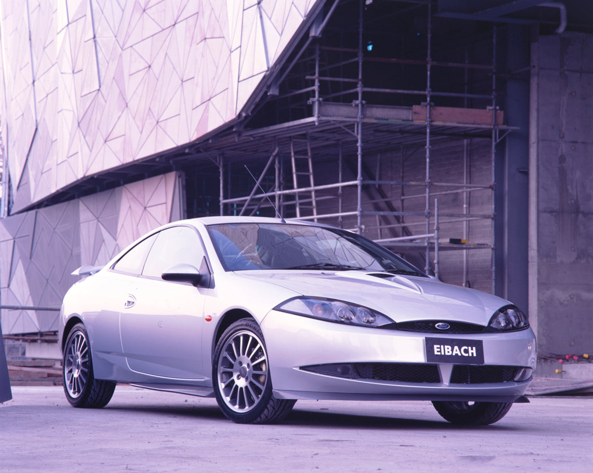 This archival image documents the 2000 Ford SW Cougar Eibach Driver Side Front End View FAP-2011-3 and is preserved in the Ford Heritage Vault as part of Ford Motor Company's historic photographic archive. Free for personal, non-commercial use. Fo...