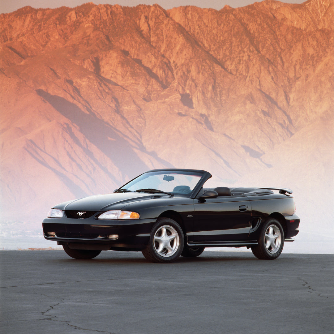 This archival image documents the 1997 Ford Mustang GT convertible and is preserved in the Ford Heritage Vault as part of Ford Motor Company's historic photographic archive. Free for personal, non-commercial use. Ford Heritage Vault reference AR-2...