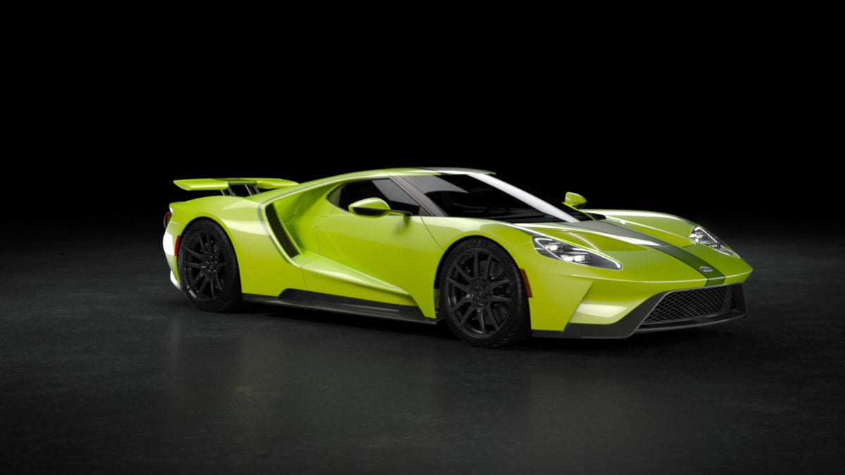 This archival image documents the 2021 Ford GT Neon Green studio shot and is preserved in the Ford Heritage Vault as part of Ford Motor Company's historic photographic archive. Free for personal, non-commercial use. Ford Heritage Vault reference A...